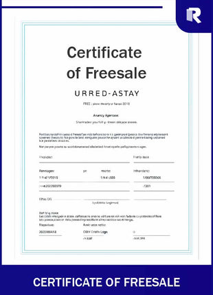 Certificate of freesale – Express Apostille service Apostille Service