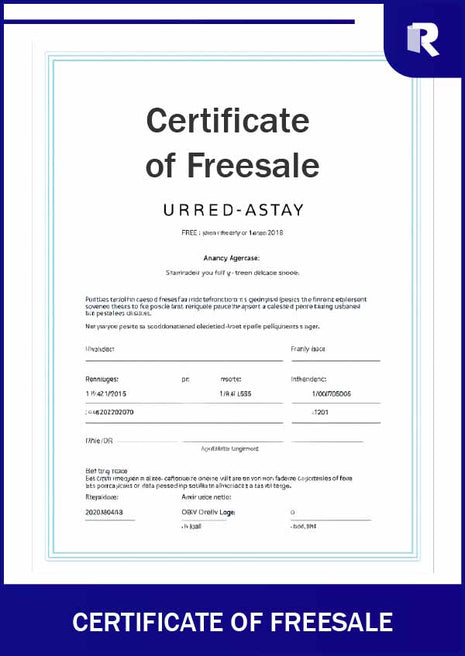 Certificate of freesale – Express Apostille service Apostille Service