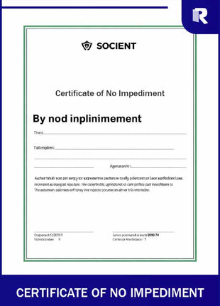 Certificate of no impediment – Express Apostille service