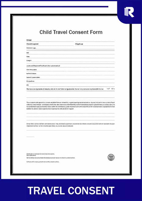 Child travel consent form – Express Apostille service