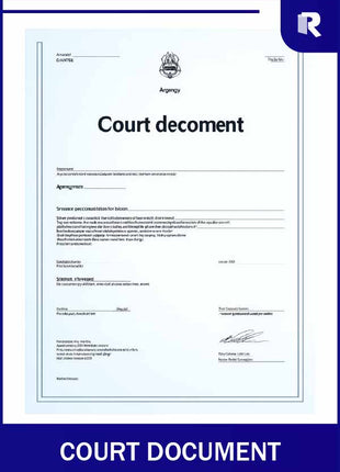 Court document – Express Apostille service