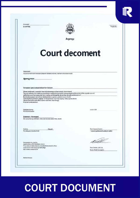 Court document – Express Apostille service