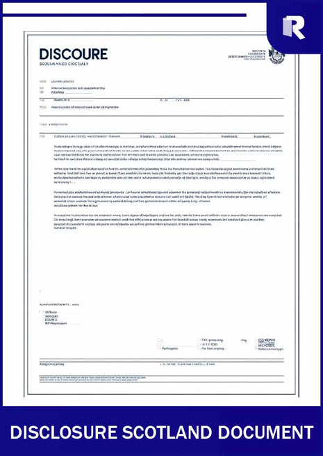 Disclosure Scotland document – Express Apostille service