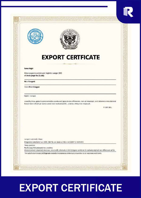 Export certificate – Express Apostille service