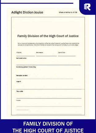 Family Division of the High Court of Justice document  – Express Apostille service