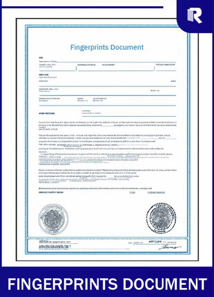 Fingerprints document – Express Apostille service