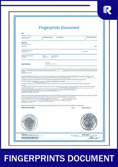 Fingerprints document – Express Apostille service