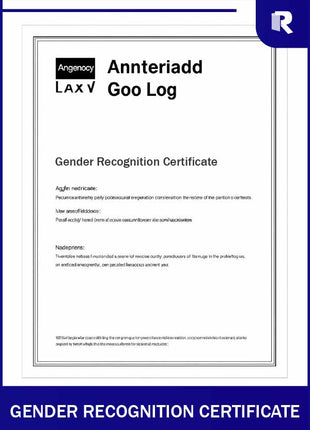Gender Recognition certificate – Express Apostille service