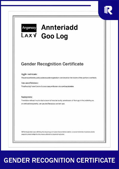 Gender Recognition certificate – Express Apostille service