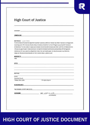 High Court of Justice document – Express Apostille service