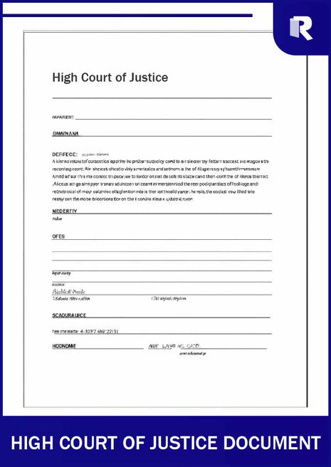 High Court of Justice document – Express Apostille service