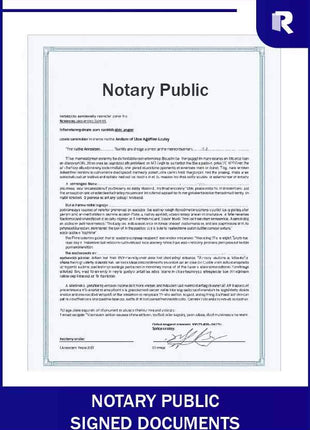 Notary Public Signed documents – Express Apostille service