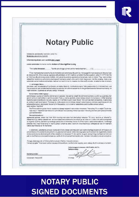 Notary Public Signed documents – Express Apostille service
