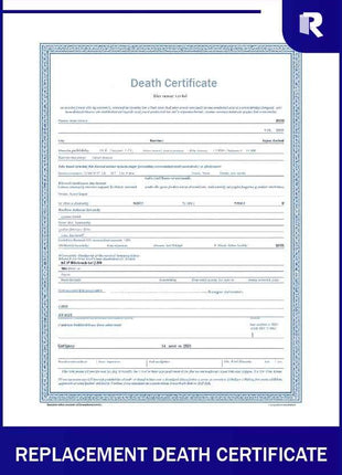 Replacement Death Certificate + Express Apostille