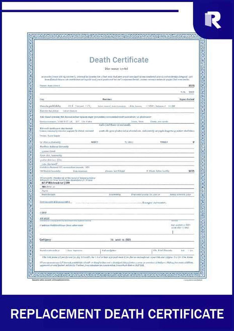 Replacement Death Certificate + Express Apostille