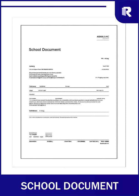 School document – Express Apostille service