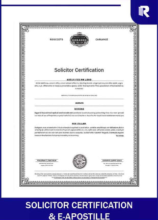 Solicitor Certification + e-Apostille