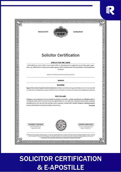Solicitor Certification + e-Apostille