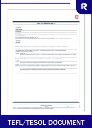 TEFL or TESOL document – Express Apostille service