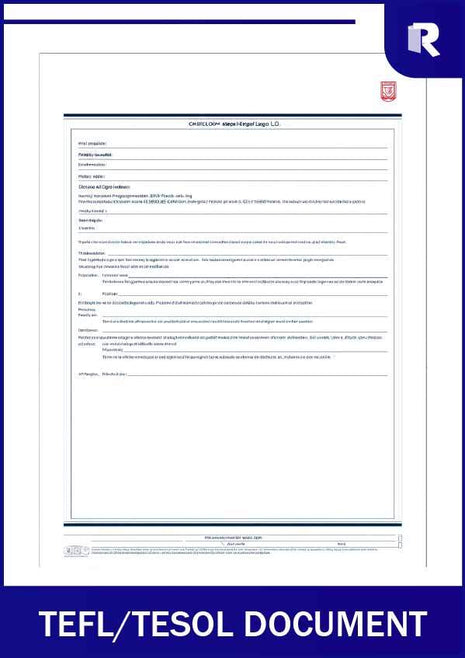 TEFL or TESOL document – Express Apostille service