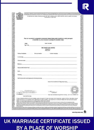 UK Marriage Certificate Issued By A Place Of Worship – Express Apostille service