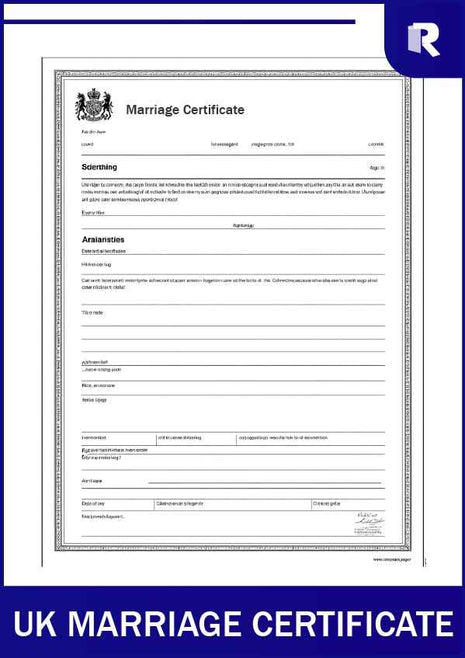 UK Marriage Certificate – Express Apostille service